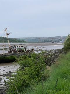 Looking towards the Torridge Bridge, where the A39 crosses the river